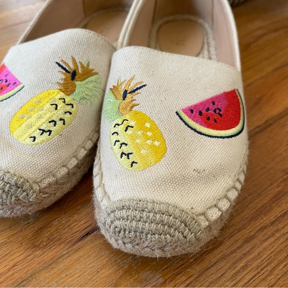 J. Crew Embroidered Fruit Slip on Espadrille Shoe - Picture 2 of 14